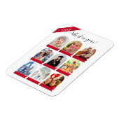 何a年、9フォトコラージュのホリデーカード マグネット (左側)