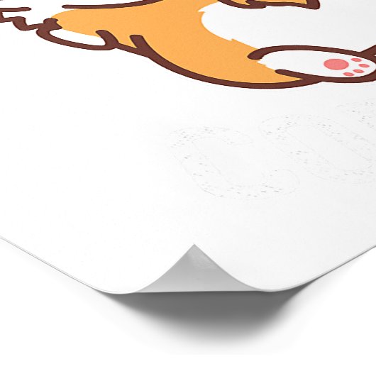 何Corgiお尻おもしろいCorgi Dog Gift Pun Shi ポスター (角)