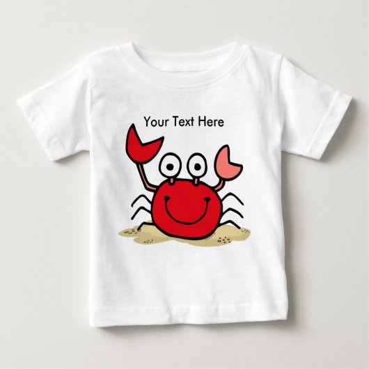 余りにかわいいカニのカスタムのTシャツ ベビーTシャツ (正面)