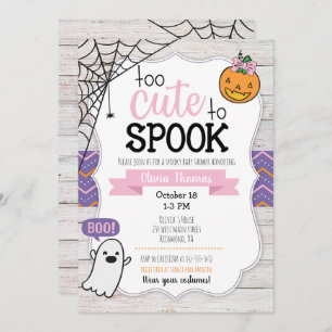 余りにかわいいハロウィンのベビーシャワーの招待状を驚かすため 招待状