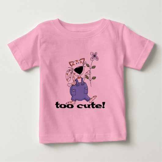 余りにかわいい子猫猫のTシャツおよびギフト ベビーTシャツ (正面)