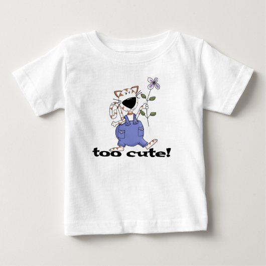 余りにかわいい子猫猫のTシャツおよびギフト ベビーTシャツ (正面)