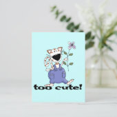 余りにかわいい子猫猫のTシャツおよびギフト ポストカード (スタンド正面)