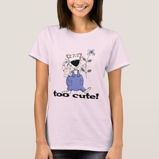 余りにかわいい子猫猫のTシャツおよびギフト Tシャツ (正面)