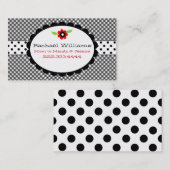 余りにかわいく黒く及び白くカスタムなお母さんカード コーリングカード (正面/裏面)