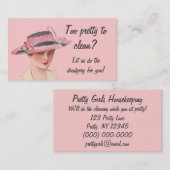 余りにかわいらしい家計をきれいにするため 名刺 (正面/裏面)