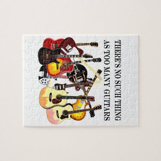 余りにも多くのギター ジグソーパズル (横)