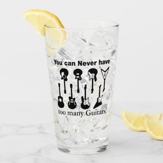 余りにも多くのギター タンブラーグラス (アイス正面)