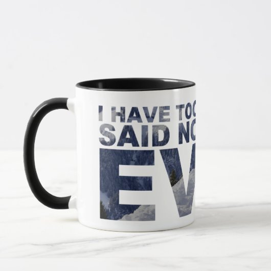 余りにも多くのバイクはサイクリストのおもしろいなサイクリングを言いませんでした マグカップ (左)