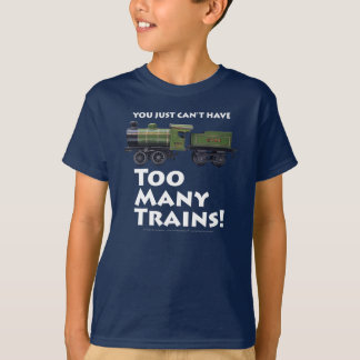 余りにも多くの列車のアンティーク(白いタイプ) Tシャツ