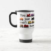 余りにも多くの列車のタンブラー トラベルマグ (左)