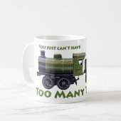 余りにも多くの列車! アンティーク コーヒーマグカップ (正面左)