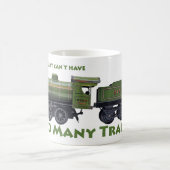 余りにも多くの列車! アンティーク コーヒーマグカップ (中央)