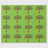 余りに包装紙をナシ木のヤマウズラ ラッピングペーパー (フラット)