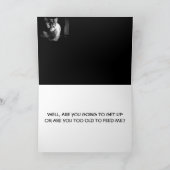 余りに古い猫を食べ物を与えるためか。 カード (内部)