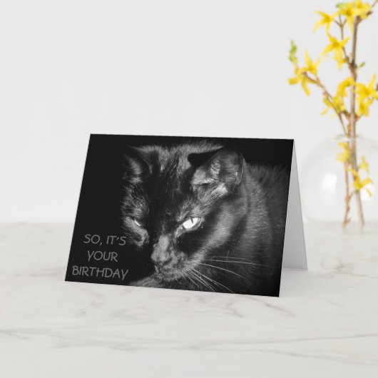 余りに古い猫を食べ物を与えるためか。 カード (黄色い花)