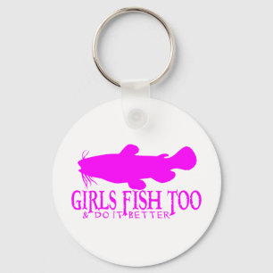 余りに女の子の魚のナマズ キーホルダー