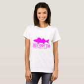 余りに女の子の魚のWALLEYE Tシャツ (正面フル)