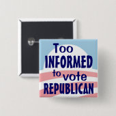 余りに知識のあるボタン 缶バッジ (正面&裏面)