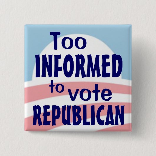 余りに知識のあるボタン 缶バッジ (正面)