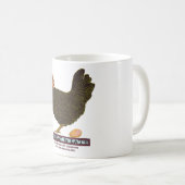 余りに端正食べるため! -雌鶏 コーヒーマグカップ (正面右)