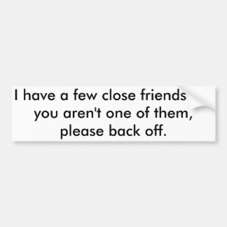 余りに近く私達の車バンパーステッカーに バンパーステッカー