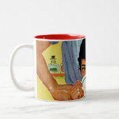 余りに遅く構成するため ツートーンマグカップ (左)