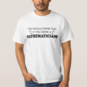 余りに飲み物の-数学者 Tシャツ