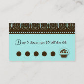 余りに311のターコイズの渦巻形のな菓子のパンチカード ロイヤリティカード (裏面)