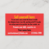 余分お金の便利屋の電気技師ペインターを得て下さい 名刺 (裏面)