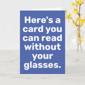 余分なおもしろい大型タイプ不要メガネ誕生日 カード (黄色い花)