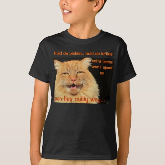...余分なベーコンで子猫も大満足 Tシャツ (正面)