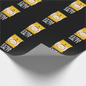 余分な塩辛おもしろいいスナックプンダークBG ラッピングペーパー (角)