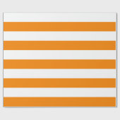 余分な大きなオレンジと白のストライプ ラッピングペーパー (フラット)