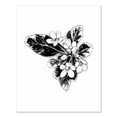 余分な大きなフローラの花の茎葉 ラバースタンプ (インプリント)