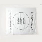 余分な大きな背景あなたのロゴスローガン垂直 タペストリー (正面(横))