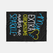 余分な染色体は私を輝かせるダウン症候群Aw フリースブランケット (正面(横))