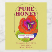 余分な白い純蜂蜜の飲料ラベル ワインラベル (シングルラベル)