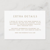 余分な詳細または他のゴールデンイエロー結婚ウォッシュ エンクロージャーカード (正面)