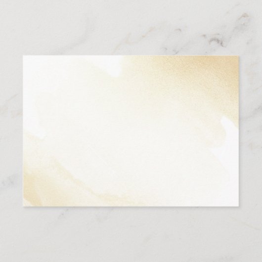 余分な詳細または他のゴールデンイエロー結婚ウォッシュ エンクロージャーカード (裏面)