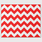 余分な赤と白大きなシェブロンのラッピング紙 ラッピングペーパー (フラット)