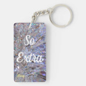 余分虹の軽い水晶写真撮影そう キーホルダー (裏面)