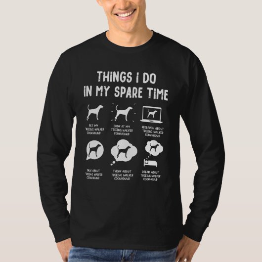 余暇にすること トリーイングウォーカークーンハウンド Tシャツ (正面)