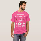余暇にやっていること 馬 競馬 乗馬 ホー Tシャツ (正面フル)