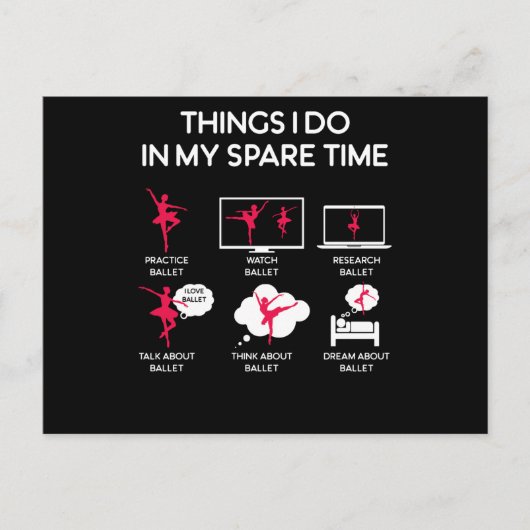 余暇にバレエをやること ポストカード (正面)