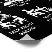 余暇にヨットで帆走する ポスター (角)