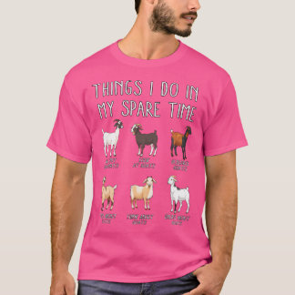 余暇に行うアートかわいいヤギの恋人 Tシャツ