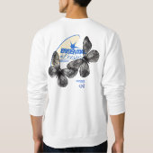 余暇の必需品/バタフライプリント スウェットシャツ (裏面)