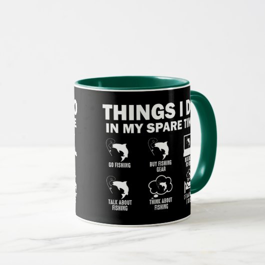 余暇の魚釣り マグカップ (正面右)