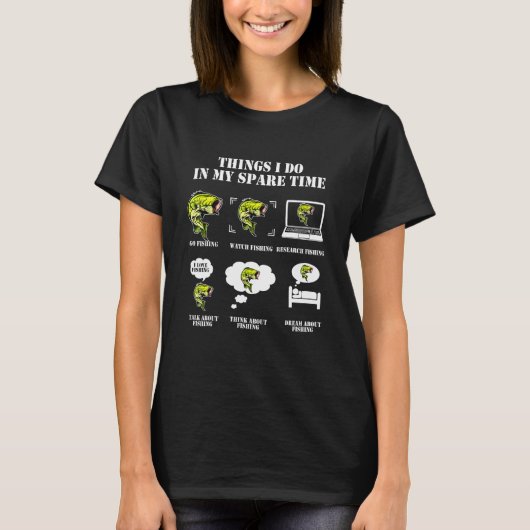 余暇の魚釣り Tシャツ (正面)